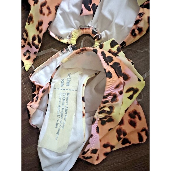 Bar III Women's Animal-Print O-Ring Cutout Monokini one piece Swimsuit Multi M - Picture 6 of 6